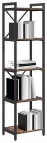 vidaXL Βιβλιοθήκη Καπνιστή δρυς 40 x 30 x 153 εκ Επεξεργασμένο ξύλο