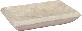 vidaXL Νιπτήρας Κρεμ 50 x 35 x 10 εκ. Μαρμάρινος