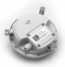 Led απλίκα λευκή στρόγγυλη πλαστική 6W 420Lm 4000k ενδιάμεσο λευκό φως στεγανή ΙΡ54