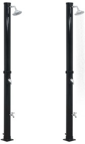 vidaXL Ντους Ηλιακό Μαύρο 220 εκ. 20 Λίτρων