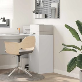 vidaXL Πλαϊνό γραφείο με συρτάρι Λευκό 38 x 34 x 75 εκ