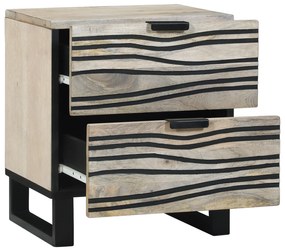 vidaXL Κομοδίνα με συρτάρι 2 pcs Καρυδιά 40 x 33.5 x 46 εκ