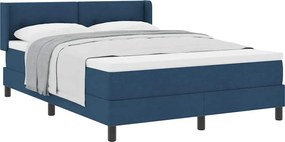 vidaXL Κρεβάτι με ελατήρια με στρώμα Μπλε 200 x 140 cm Πολυεστέρας