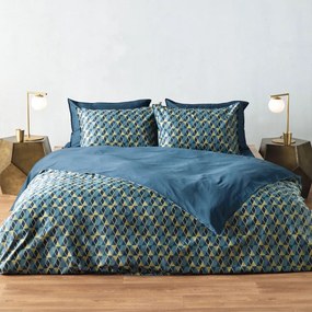 Μαξιλαροθήκες Zahos 01 (Σετ 2τμχ) Blue-Green Kentia 50Χ70 100% Βαμβακοσατέν