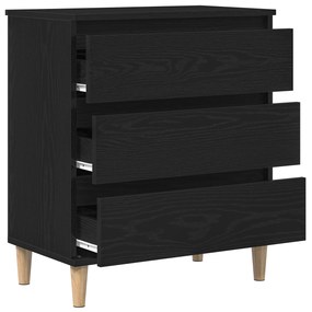 vidaXL Μπουφές Μαύρο Δρυς 60x35x70 εκ Επεξεργασμένο Ξύλο