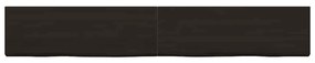 vidaXL Ράφι Τοίχου Σκούρο Καφέ 180x40x(2-4) εκ. Επεξ. Μασίφ Ξύλο Δρυός