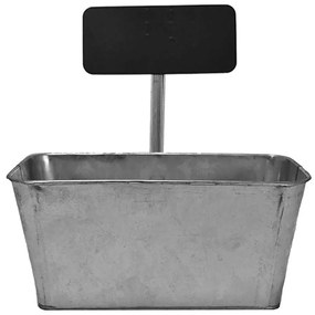 Κασπώ Οβάλ 00.05.5966 Με Μαυροπίνακα 26x12x12cm Inox Metal
