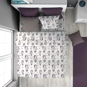 Παπλωματοθήκη Παιδική Hot Air Balloon 78 Lilac DimCol Single 160x240cm 100% Cotton Flannel