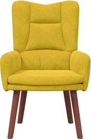 vidaXL Πολυθρόνα Κίτρινο 63 x 67 x 94 εκ. Βελούδο