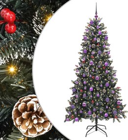 vidaXL Τεχνητό Χριστουγεννιάτικο Δέντρο με 300 LED Πράσινο 210 cm