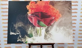 Εικόνα τριαντάφυλλο με αφηρημένα στοιχεία - 90x60