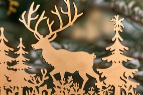 Σετ των 3 Intra απο ξύλο plywood 3mm-4mm πάχος Χριστουγεννιάτικο Δίασταση 4x4 cm INTRAFABR-102761134