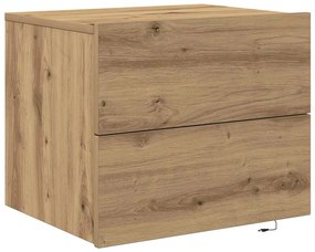 vidaXL Τοίχου κομοδίνο με συρτάρι with artisan δρυς 50 x 39 x 41 εκ.