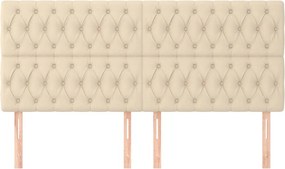 vidaXL Κεφαλάρι Κρεμ 180x7x118/128 εκ. Ύφασμα