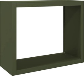 vidaXL Ράφι Καυσόξυλων Πράσινη 100x40x80 εκ. Ατσάλινο