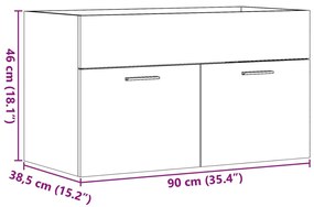 ΝΤΟΥΛΑΠΙ ΜΠΑΝΙΟΥ ΓΚΡΙ ΣΚΥΡΟΔΕΜΑΤΟΣ 90X38,5X46 ΕΚ. ΕΠΕΞ. ΞΥΛΟ 856214