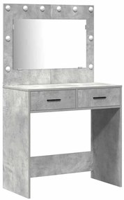 vidaXL Τραπέζι περιποίησης με συρτάρι 3 pcs Γκρι 40 x 41 x 135 εκ.