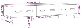 ΈΠΙΠΛΟ ΤΗΛΕΟΡΑΣΗΣ ΛΕΥΚΟ 150 X 36 X 30 ΕΚ. ΕΠΕΞΕΡΓΑΣΜΕΝΟ ΞΥΛΟ 829124