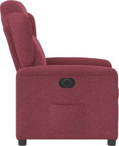 vidaXL Πολυθρόνα Ανακλινόμενη Ηλεκτρική Μπορντό Υφασμάτινη