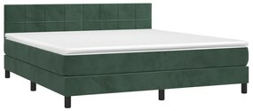 ΚΡΕΒΑΤΙ BOXSPRING ΜΕ ΣΤΡΩΜΑ ΣΚΟΥΡΟ ΠΡΑΣΙΝΟ 180X200ΕΚ. ΒΕΛΟΥΔΙΝΟ 3141320