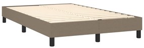 ΚΡΕΒΑΤΙ BOXSPRING ΜΕ ΣΤΡΩΜΑ &amp; LED TAUPE 120X190 ΕΚ. ΥΦΑΣΜΑΤΙΝΟ 3270036