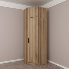 Μονοφυλλη Ντουλαπα Γωνιακη Δρυς KALEO 52x74x235