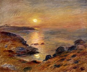 Αναπαραγωγή The Setting of the Sun at Douarnenez; Couche de Soleil a Douarnenez, 1883, Renoir, Pierre Auguste