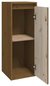 vidaXL Ντουλάπια Τοίχου 2 τεμ. Καφέ Μελί 30x30x80 εκ Μασίφ Ξύλο Πεύκου