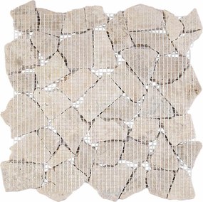 vidaXL Πλακίδια Μωσαϊκού Κρεμ 30 x 30 cm Μάρμαρο