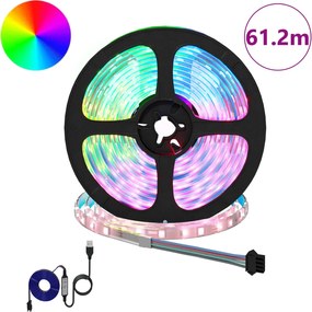 vidaXL Λωρίδα LED 12 pcs Μαύρο και Διαφανές 5100 χιλ