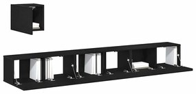 vidaXL Σετ επίπλου τηλεόρασης 4 pcs Μαύρη δρυς 80 x 30 x 30 εκ