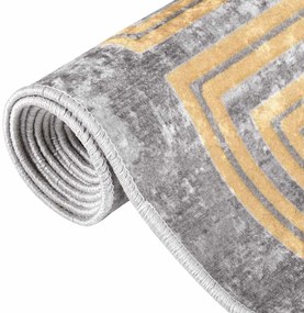 vidaXL Χαλί Πλενόμενο Γκρι 80 x 150 εκ.