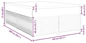 ΚΡΕΒΑΤΙ BOXSPRING ΜΕ ΣΤΡΩΜΑ ΣΚΟΥΡΟ ΜΠΛΕ 140X200 ΕΚ. ΒΕΛΟΥΔΙΝΟ 3285648