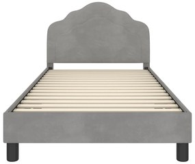 vidaXL Κρεβάτι Παιδικής Κρεβατοκάμαρας με Κεφαλάκι Ανοιχτό γκρι