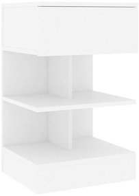 Κομοδίνο Λευκό 40 x 35 x 65 εκ. από Μοριοσανίδα - Λευκό