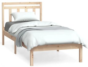 vidaXL Πλαίσιο Κρεβατιού 75 x 190 εκ. από Μασίφ Ξύλο Small Single