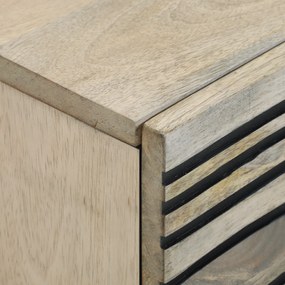 vidaXL Κομοδίνα με συρτάρι Λευκό και μαύρο 40 x 33.5 x 46 εκ
