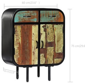 vidaXL Μπουφές Ψηλός 60 x 30 x 75 εκ. από Μασίφ Ανακυκλωμένο Ξύλο