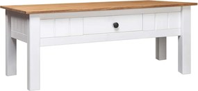 vidaXL Τραπεζάκι Σαλονιού Λευκό 100x60x45 εκ. Μασίφ Πεύκο Σειρά Panama