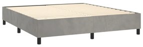 ΚΡΕΒΑΤΙ BOXSPRING ΜΕ ΣΤΡΩΜΑ ΑΝΟΙΧΤΟ ΓΚΡΙ 200X200 ΕΚ. ΒΕΛΟΥΔΙΝΟ 3138043