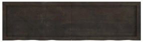 vidaXL Πάγκος Μπάνιου Σκούρο Καφέ 140x40x(2-6) εκ. Επεξεργ. Μασίφ Ξύλο