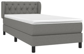 ΚΡΕΒΑΤΙ BOXSPRING ΜΕ ΣΤΡΩΜΑ ΣΚΟΥΡΟ ΓΚΡΙ 80X200 ΕΚ. ΥΦΑΣΜΑΤΙΝΟ 3126438