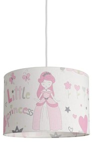 Παιδικό Φωτιστικό Κρεμαστό Hesperis Kids Little Princess 35x24cm Ε27 White-Lila-Pink Veis