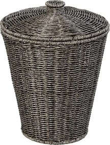 ΔΟΧΕΙΟ ΜΕ ΚΑΠΑΚΙ SYNTH. RATTAN ΓΚΡΙ 25Χ25Χ35ΕΚ
