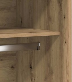 vidaXL Ντουλάπα Τεχνίτης Δρυς 100x50x200 εκ Επεξεργασμένο Ξύλο