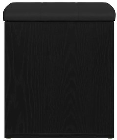 vidaXL Παγκάκι με αποθήκευση με αποθήκευση Μαύρη Οξυά 42 x 42 x 45 cm