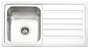Eco Sink Νεροχύτης Ένθετος Ανοξείδωτος Μ86xΠ50cm Inox