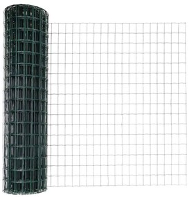 vidaXL Σετ Φράχτη Κήπου Πράσινο 25 x 1 μ Χάλυβας & PVC