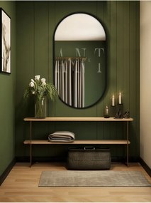 Stewehome Διακοσμητικός καθρέφτης τοίχου MDF οβάλ 90x50 cm