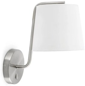 Φωτιστικό Τοίχου - Απλίκα Berni 29328 E27 15W Satin Nickel Faro Barcelona